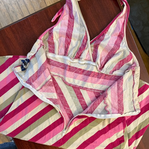 VINTAGE y2k Reitman's striped halter mini dress - Picture 5 of 8